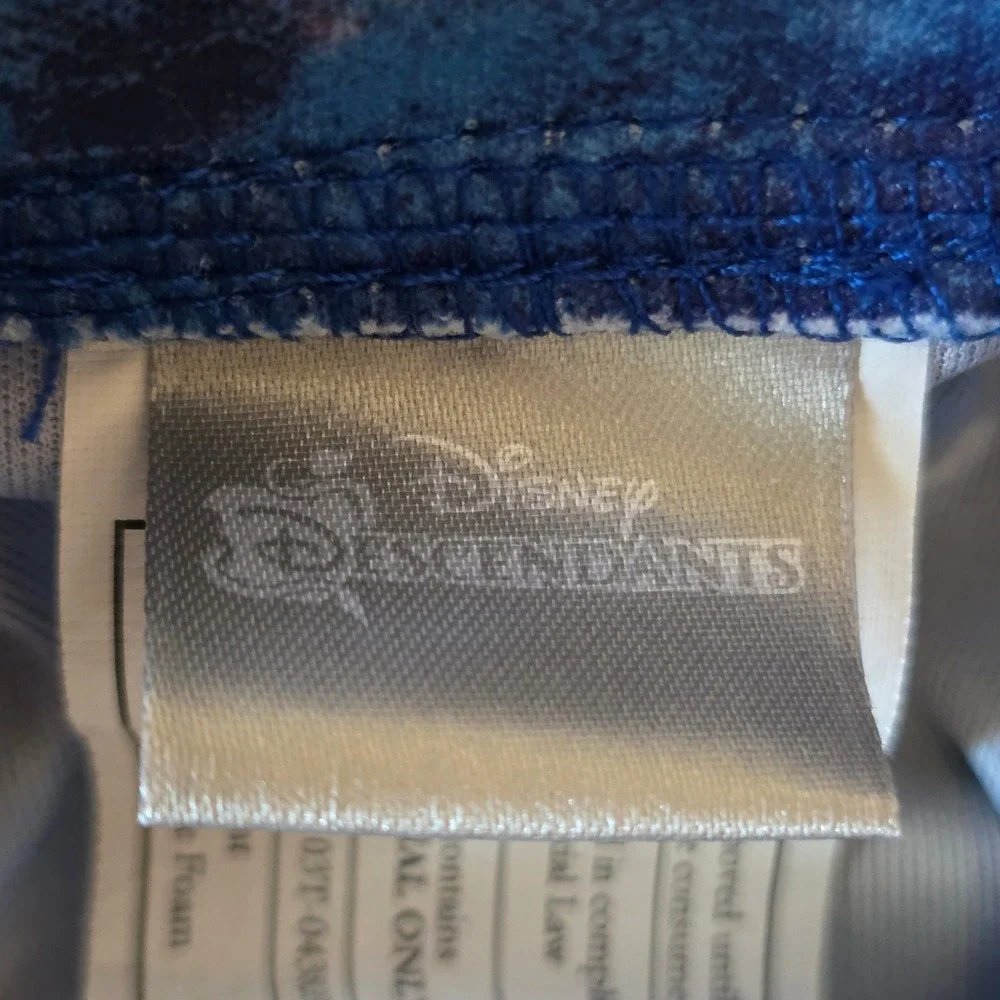 Disney Descendants Evie Costume Dress Girls Large 12 Blue Moto Jacket Graffiti